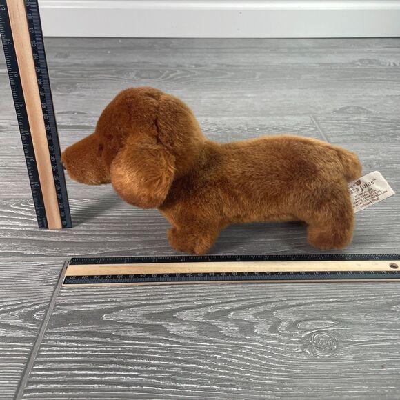 2012 Demdaco Nat and Jules Dachshund 10" Plush Brown Dog Stuffed Animal Toy - Picture 10 of 10